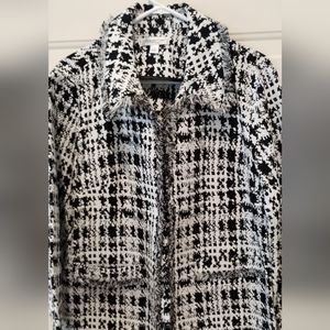 Open front fringed jacket